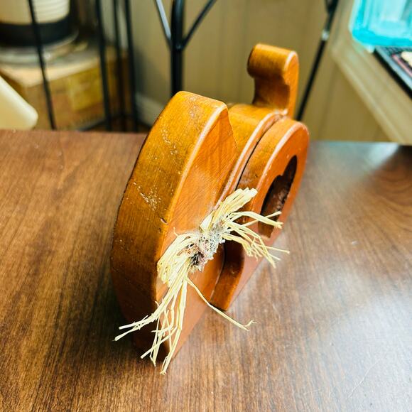 Vintage Wooden Carved Cat Potpourri Holder Picture Frame 5 1/4"X 6 3/4" - Picture 5 of 11